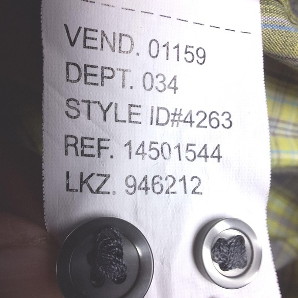 Eddie Bauer Shirt Mens XL Tall Yellow Gray Plaid Button Down 100% Cotton Preppy - Picture 8 of 8